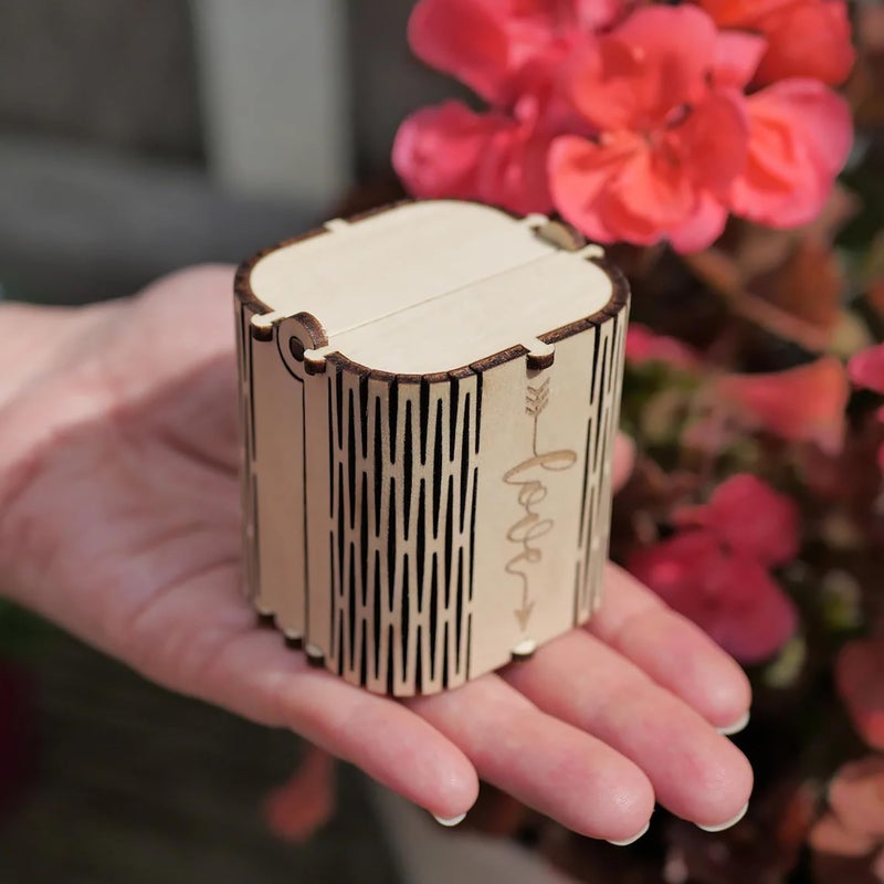 Cliths Wooden Gift Box Cutout, Unfinished Wood Jewelry Box, DIY Storage Box for Valentine’s Day, Wedding, Anniversary, Engagement, Box for Lovers & More - Image 5