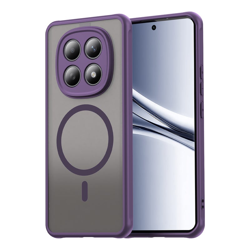 غطاء MagSafe بTPU + PC لـ Redmi Note 15 باللون أخضر مغناطيسي بوظيفة حامل من مادة TPU مع مغناطيس قوي وملمس غير لامع مع حامل قائم مع مقاوم للخدش للاستخدام الشخصي للعائلة للطاولة - Image 3