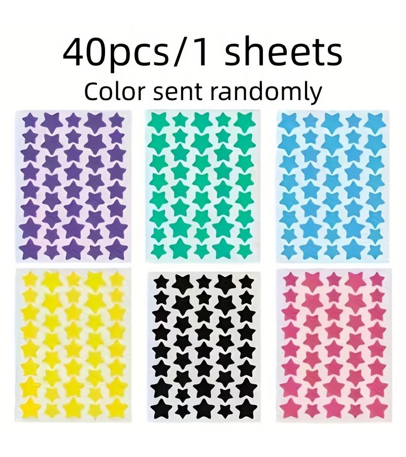 160 Pack Assorted Star Stickers for Face Makeup Party Decorations - Image 2