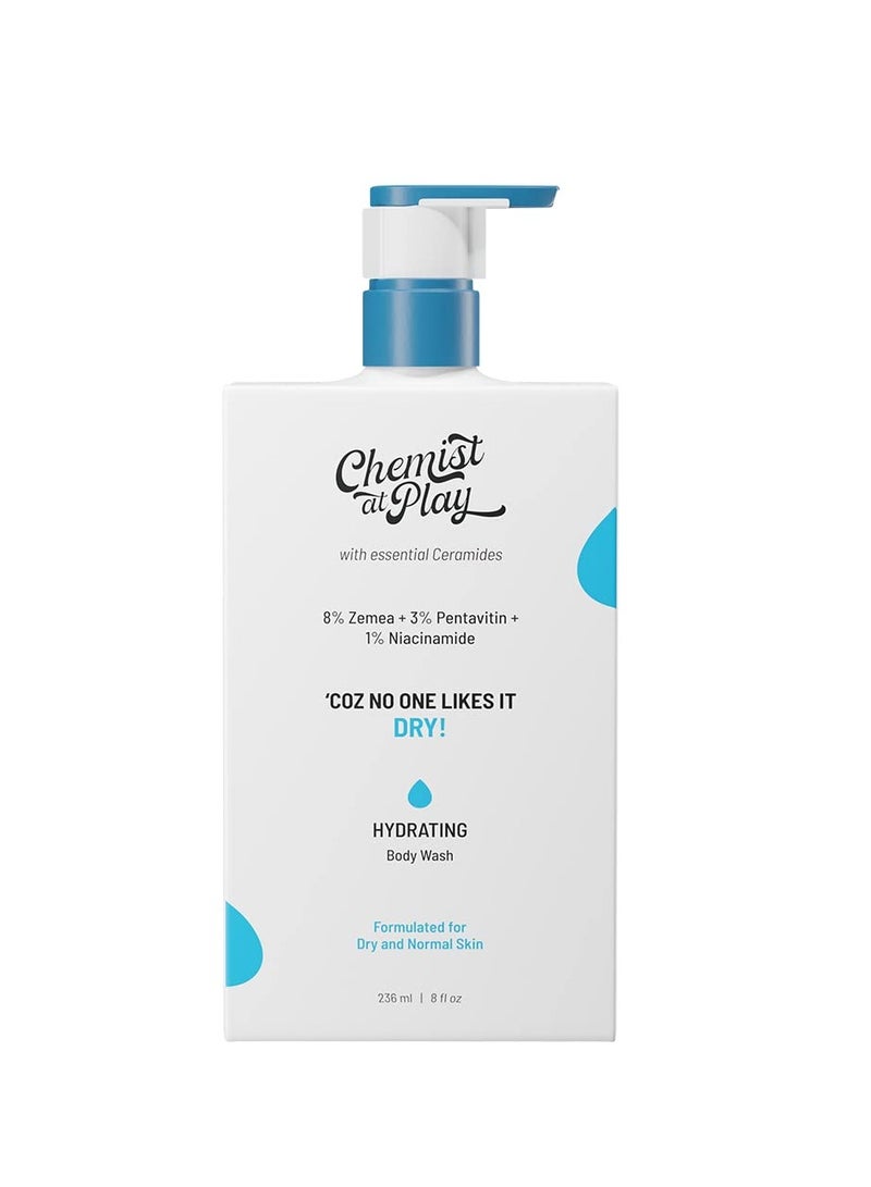 كيميست_أت_بلاي غسول الجسم المرطب الكيميائي من بلاي للبشرة الجافة والمتقشرة والمطاطة والعادية مع السيراميد والنياسيناميد لترطيب مكثف ونضارة وتنظيف عميق مناسب - Image 1