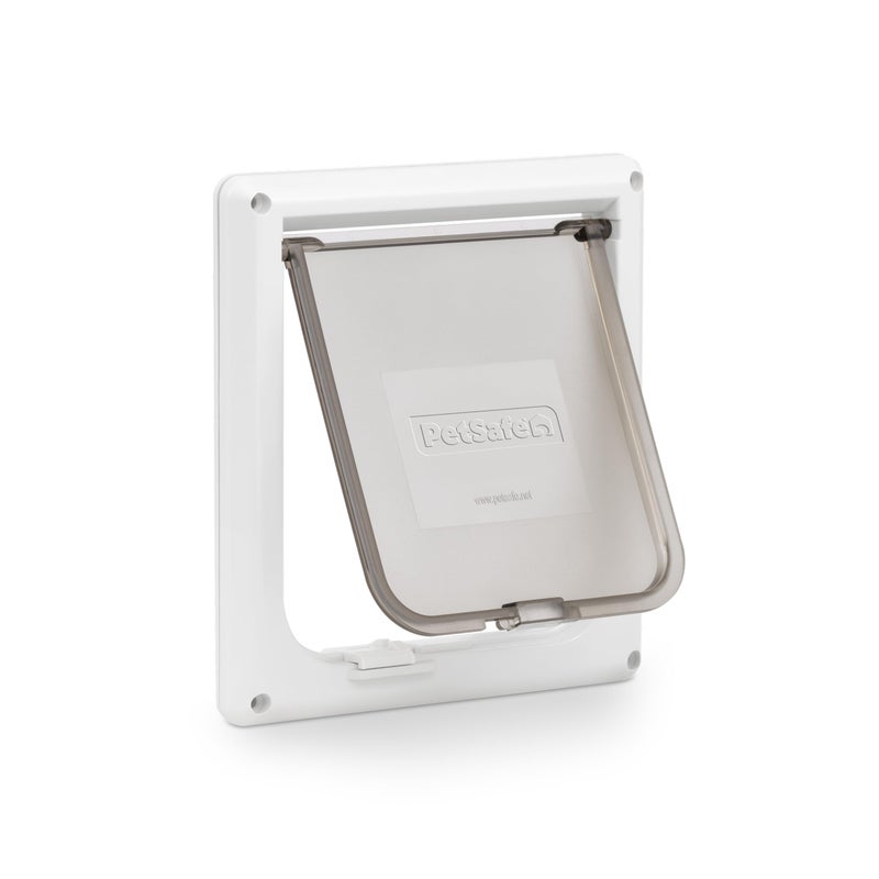 PetSafe Interior 2-Way Locking Cat Door - Allows Convenient Movement Between Rooms & Minimizes Scratching - Tinted Durable Plastic Privacy Door for Feeder & Litter Box - Image 1