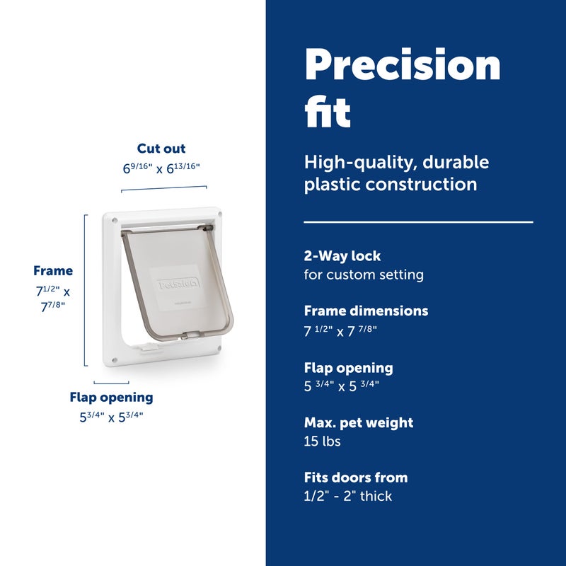 PetSafe Interior 2-Way Locking Cat Door - Allows Convenient Movement Between Rooms & Minimizes Scratching - Tinted Durable Plastic Privacy Door for Feeder & Litter Box - Image 4