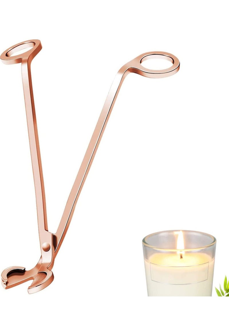 Candle Wick Trimmer Cutter, Stainless Steel, Polished Steel Clipper 7 Inch Oil Lamp Accessories Trimmer, Scissors Cutter Rose Gold - Image 1