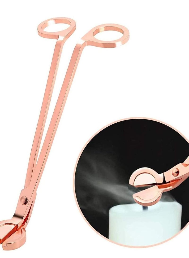 Candle Wick Trimmer Cutter, Stainless Steel, Polished Steel Clipper 7 Inch Oil Lamp Accessories Trimmer, Scissors Cutter Rose Gold - Image 3