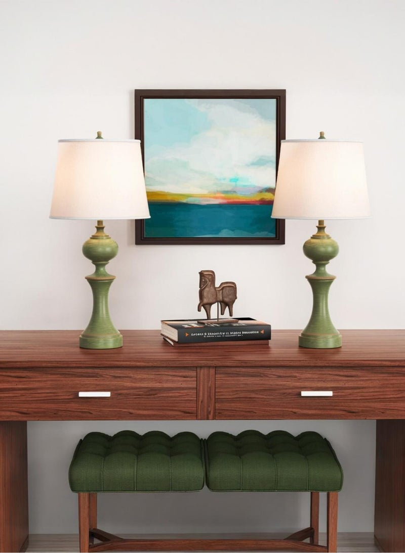 DREAMSIDEA مصباح طاولة بتصميم أنيق وزخرفي *2 مصباح مكتب رفيع المستوى لغرفة المعيشة - Image 1