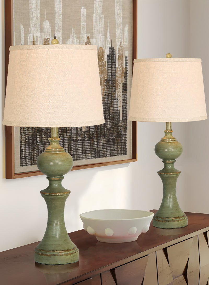 DREAMSIDEA مصباح طاولة بتصميم أنيق وزخرفي *2 مصباح مكتب رفيع المستوى لغرفة المعيشة - Image 3