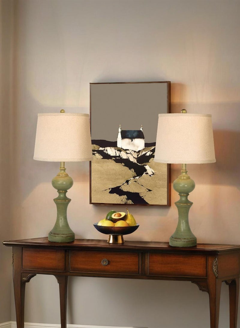 DREAMSIDEA مصباح طاولة بتصميم أنيق وزخرفي *2 مصباح مكتب رفيع المستوى لغرفة المعيشة - Image 5