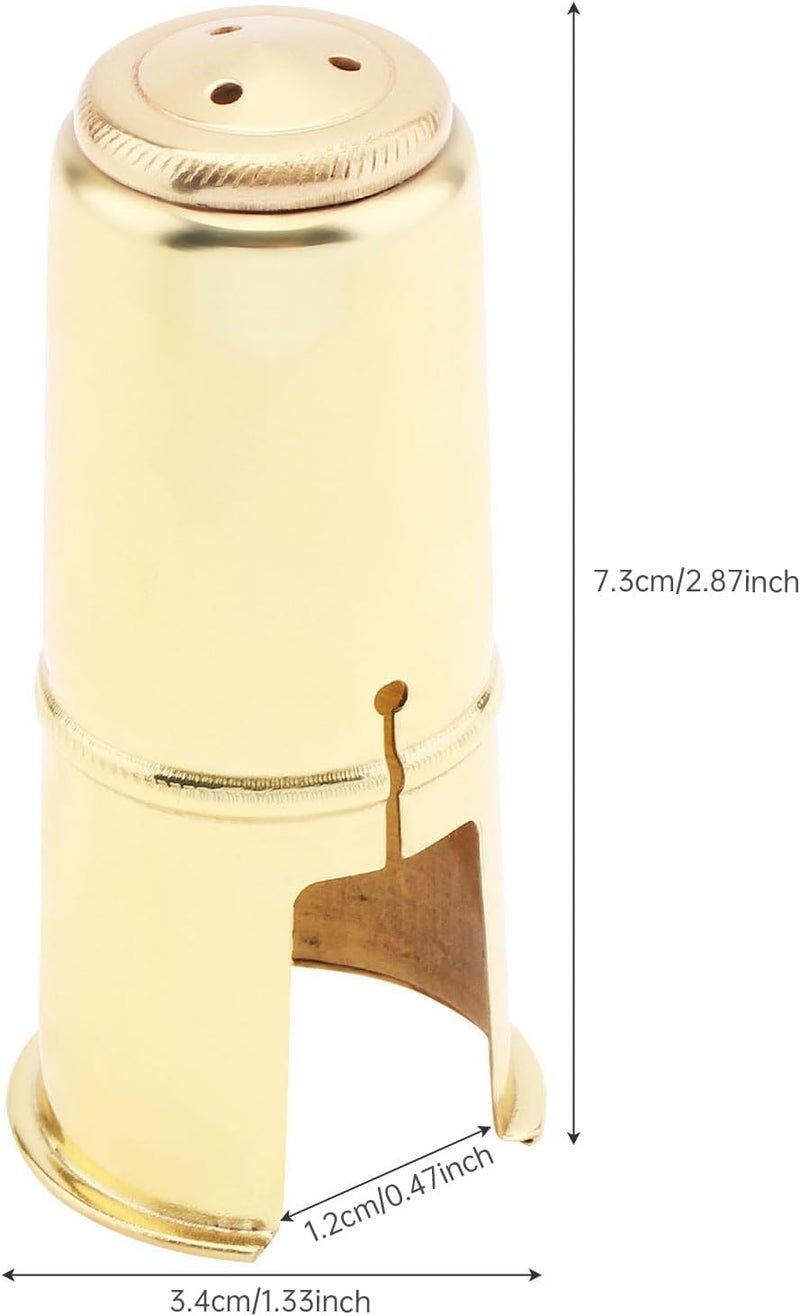 OriGlam Alto Saxophone Mouthpiece Protective Cap, Woodwinds Alto Sax Saxophone Mouthpiece Cap (Gold) - Image 4