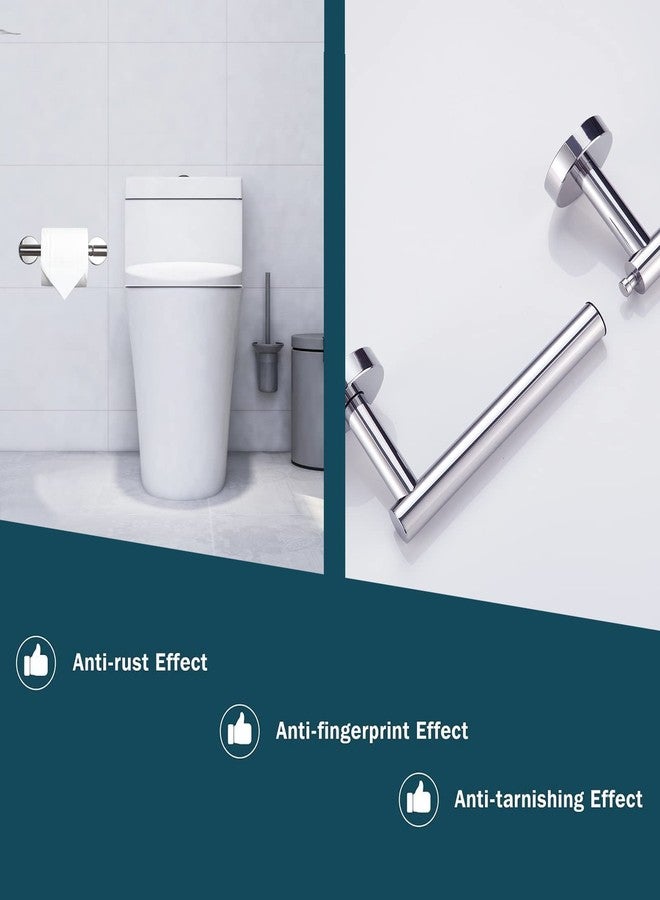 Orlif Chrome Toilet Paper Holder - SUS304 Stainless Steel Double Post Pivoting Toilet Tissue Holder for Bathroom - Image 4