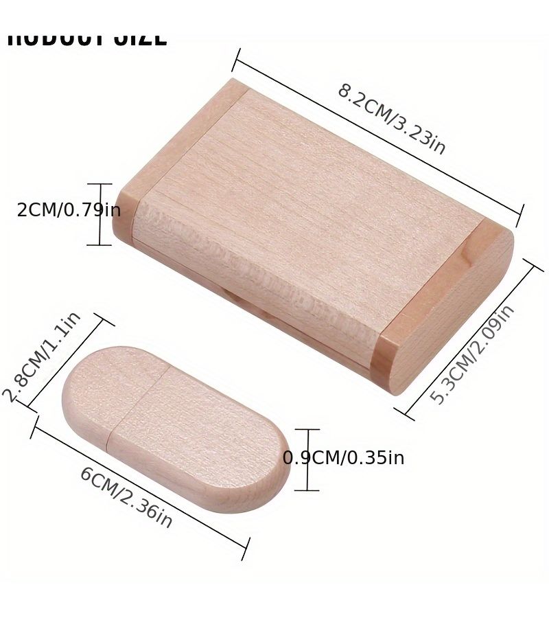 Mahogany Portable USB Flash Drive 2.0 32GB Memory Wooden Gift Box - Image 3