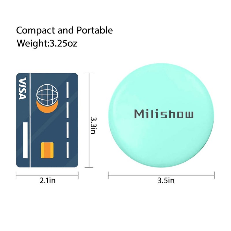 Milishow Compact Mirror with LED Light 1x/10x Magnifying Rechargeable Mirror 3.5in  Dimmable Travel Mirror for Purse Pocket Handheld 2-Sided Makeup Mirror - Image 4