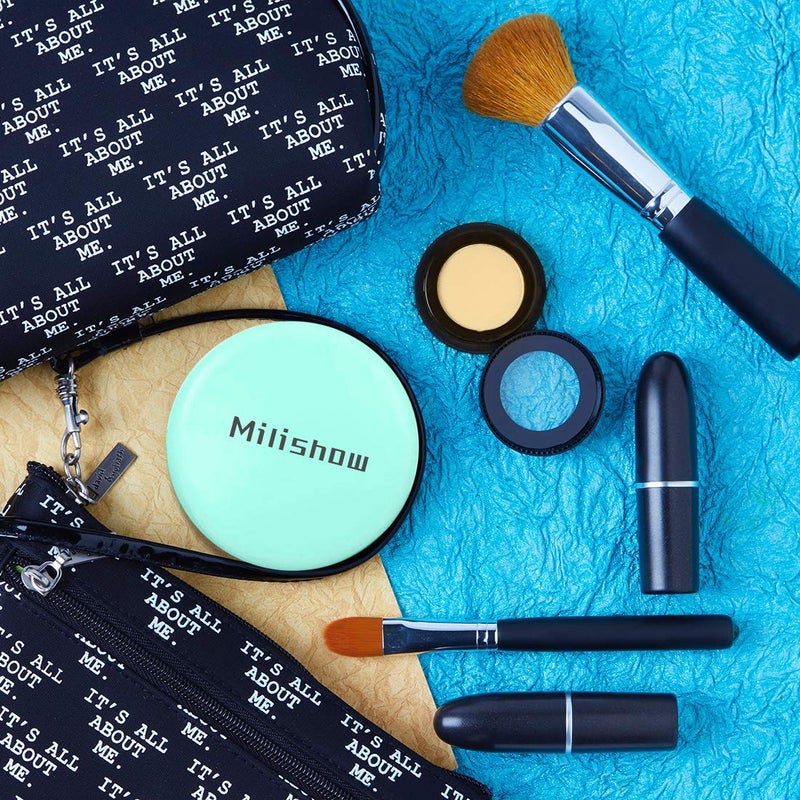 Milishow Compact Mirror with LED Light 1x/10x Magnifying Rechargeable Mirror 3.5in  Dimmable Travel Mirror for Purse Pocket Handheld 2-Sided Makeup Mirror - Image 5