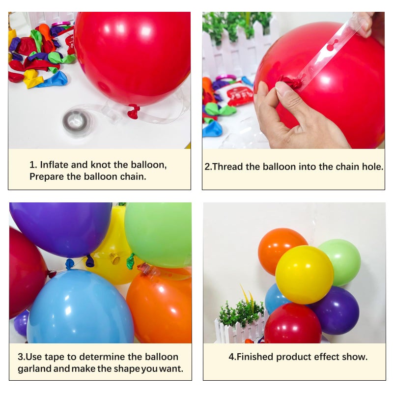KAWKALSH Rainbow Balloon Arch Kit 111Pcs 18 12 5 Inch Latex Colorful Party Balloons Garland for Birthday Baby Shower Wedding Engagement Anniversary Christmas Party Decorations - Image 3