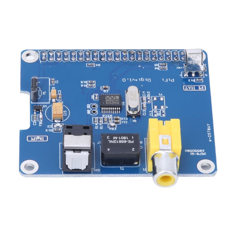 Pulse I2S Sound Card Expansion Board: 192kHz Sampling Rate, 16-24 Bit Audio Format - Jitter Reduction Technology, IR Remote Control, Fiber & Coaxial Outputs for Raspberry Pi 3/2B Audio Upgrade - Image 1