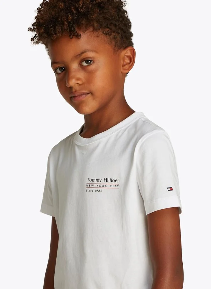 TOMMY HILFIGER Kids Fun Flag Crew Neck T-Shirt