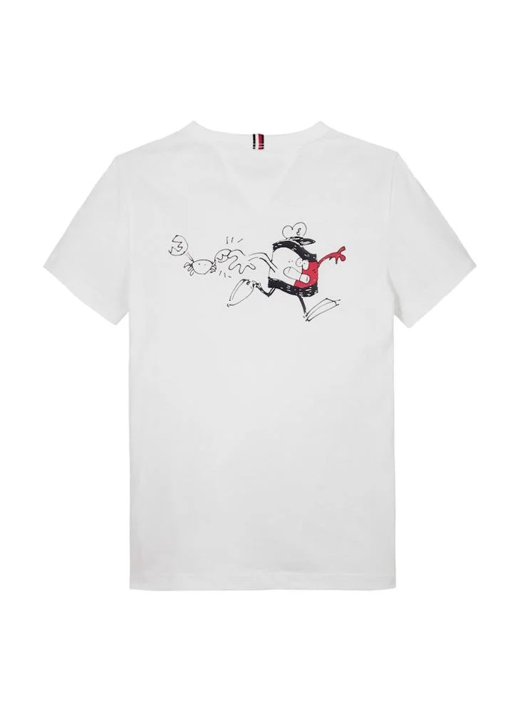 TOMMY HILFIGER Kids Fun Flag Crew Neck T-Shirt