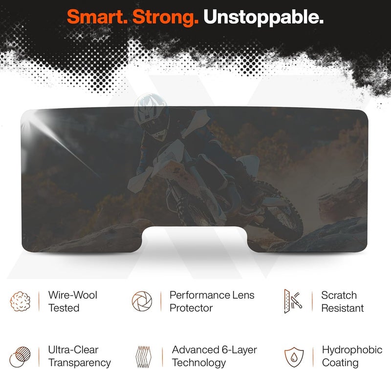 Armor Vision 75mm Smart Film Road Helmet Visor Lens Cover Protector - Hydrophobic & Scratch Resistant (Pack of 3) - Image 3
