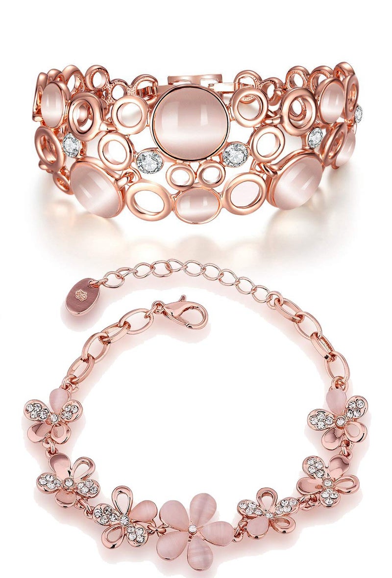YouBella Jewellery Designer Crystal Bracelets for Women Stylish Bangles Jewellery for Girls and Women (Circle of Life) - Image 1