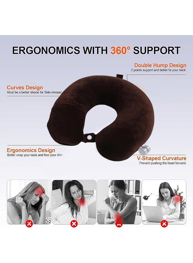 BigPlayer Neck Pillow for Travel & Comfort, Travel Essential, Neck Pain Relief for Flights & Cars, Car Neck Rest Car Pillow with Velvet Fabric Eye Mask and Earphone Case - Image 5