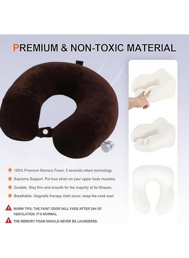 BigPlayer Neck Pillow for Travel & Comfort, Travel Essential, Neck Pain Relief for Flights & Cars, Car Neck Rest Car Pillow with Velvet Fabric Eye Mask and Earphone Case - Image 4