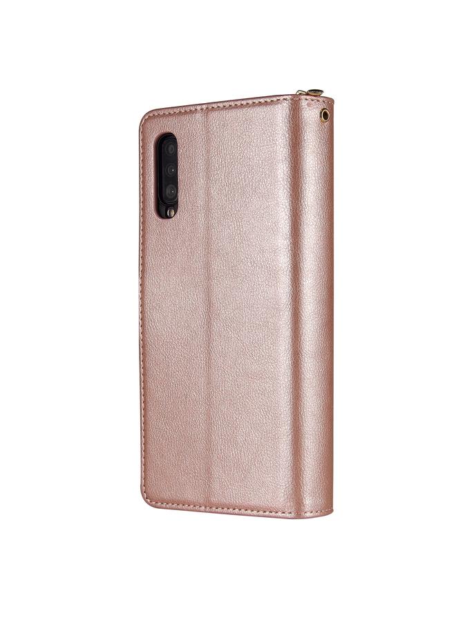 S-TOP Case For Samsung Galaxy A70 Zipper Wallet Bag Horizontal Flip PU Leather Case with Holder & 9 Card Slots & Wallet & Lanyard & Photo Frame - Image 3