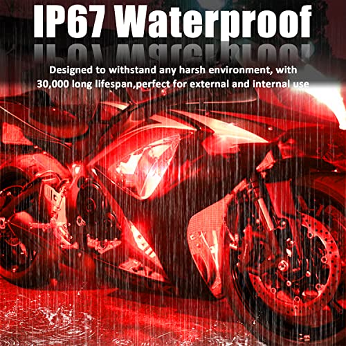 XTAUTO Red 12v 15 Led 30cm Car Flexible Waterproof Underbody Light Strip Pack of 20 - Image 4