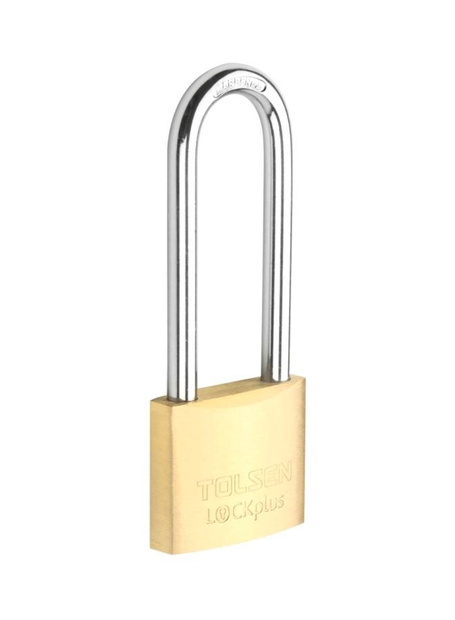 TOLSEN Brass Padlock With Long Shackle Gold/Silver