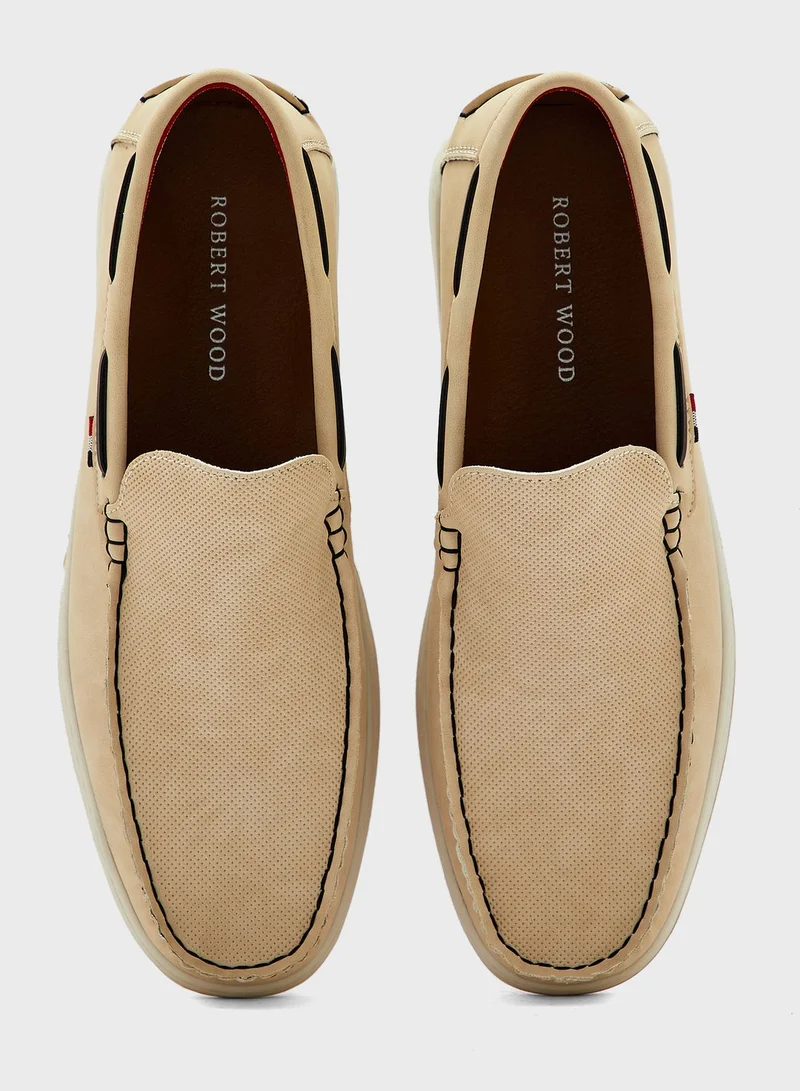 Robert Wood Nubuck Casual Slip Ons
