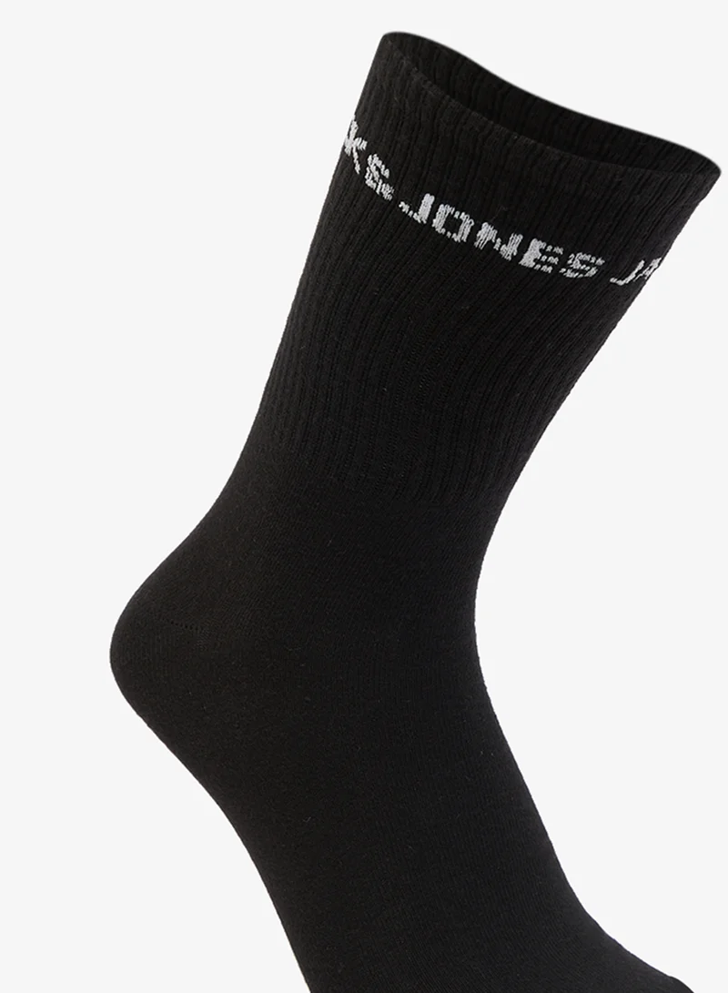 JACK & JONES Black Pack:Black - Black 3 Pack Of Crew Socks for Men | Best Price UAE