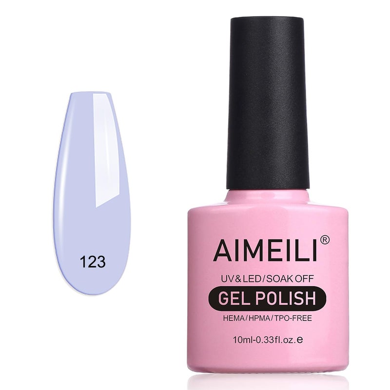 AIMEILI Soak Off U V LED Gel Nail Polish - Ceratostigma Plumbaginoides (123) 10ml