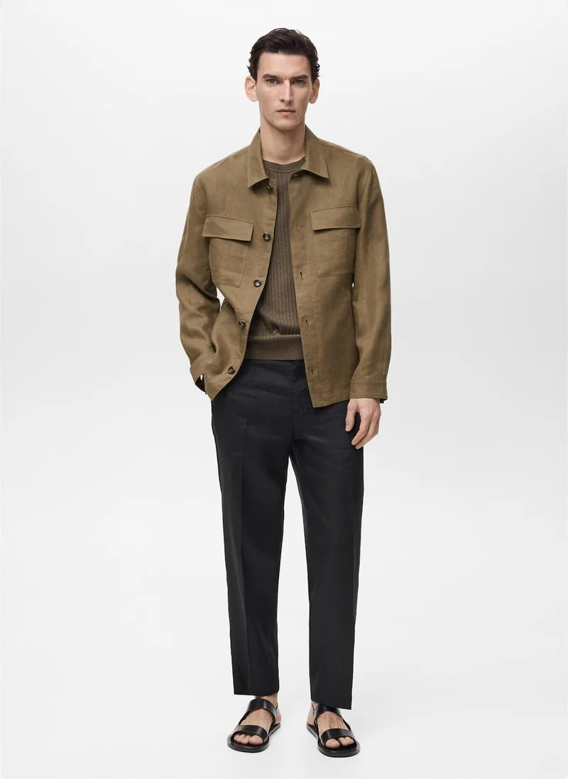Mango Man Essential Pockets Overshirt