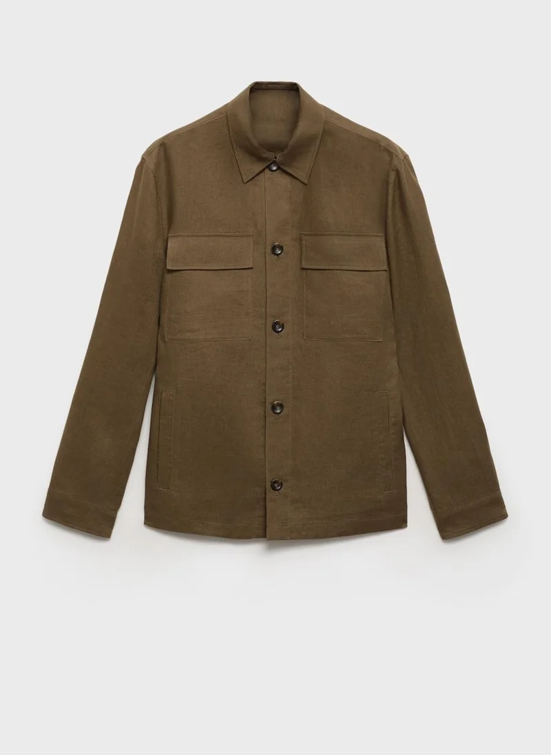Mango Man Essential Pockets Overshirt