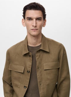 Mango Man Essential Pockets Overshirt  - Image 4
