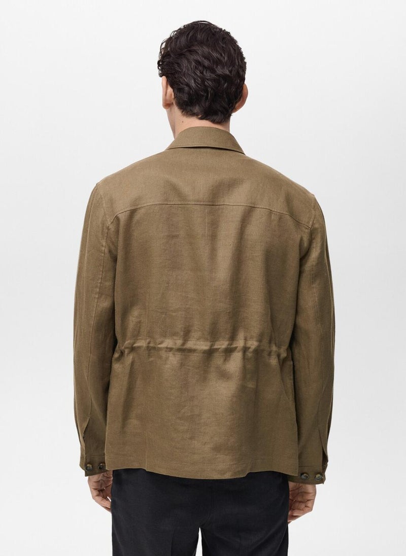 Mango Man Essential Pockets Overshirt  - Image 2