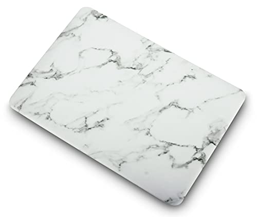KECC Compatible with MacBook Pro 14 inch Case 2025 2024 2023 2022 2021 Release M4 M3 M2 M1 A3112 A3401 A3185 A2918 A2992 A2779 A2442 Italian Leather Hard Shell Case, White Marble Leather - Image 5