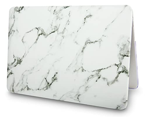 KECC Compatible with MacBook Pro 14 inch Case 2025 2024 2023 2022 2021 Release M4 M3 M2 M1 A3112 A3401 A3185 A2918 A2992 A2779 A2442 Italian Leather Hard Shell Case, White Marble Leather - Image 4