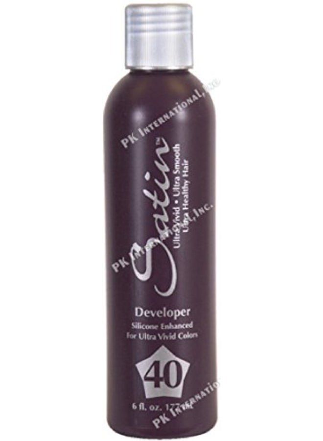 Satin 40 Volume Cream Developer Provides Up to 4 Levels of Lift or Deposit Only Formulated Specifically for Satin Professional Hair Color Compatible with Satin Hair Colors CrueltyFree Formula - Image 1