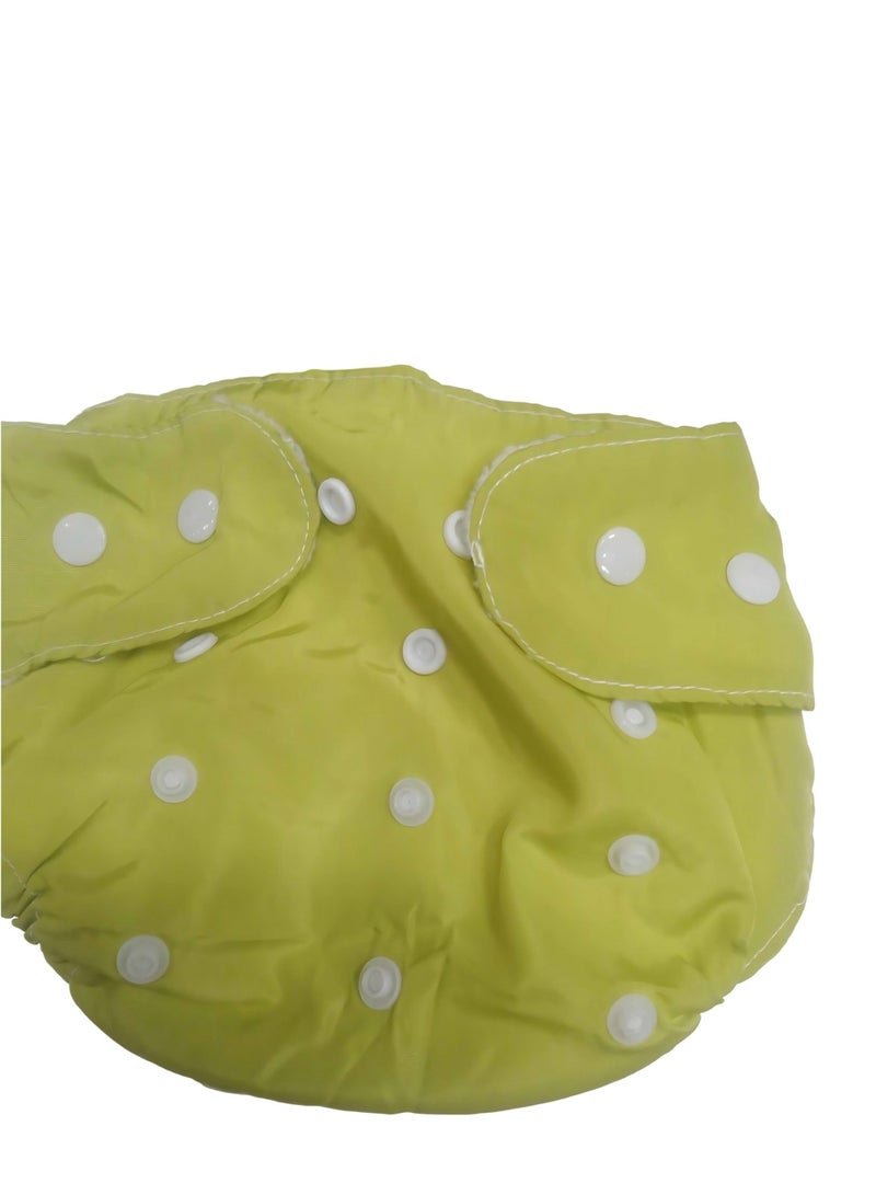 Adjustable Cotton Pocket Diapers Reusable Washable for Babies, Infants and Toddlers 0-3 Years (green) - Image 1