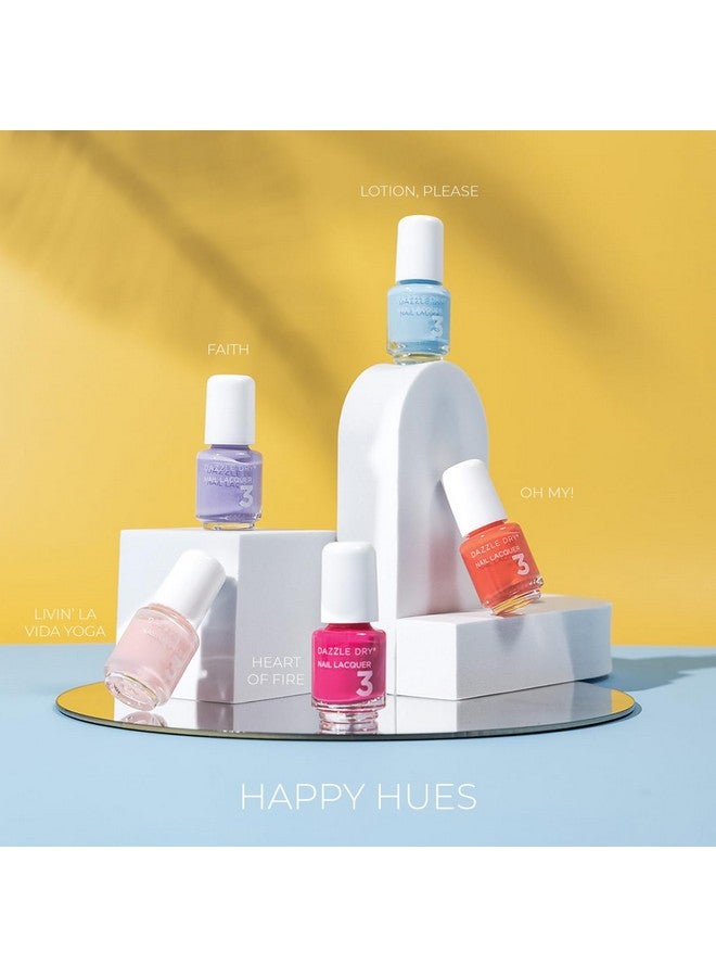 Dazzle Dry Dazzle Dry Mini Flight - Happy Hues- 5 Mini Lacquers - Image 2