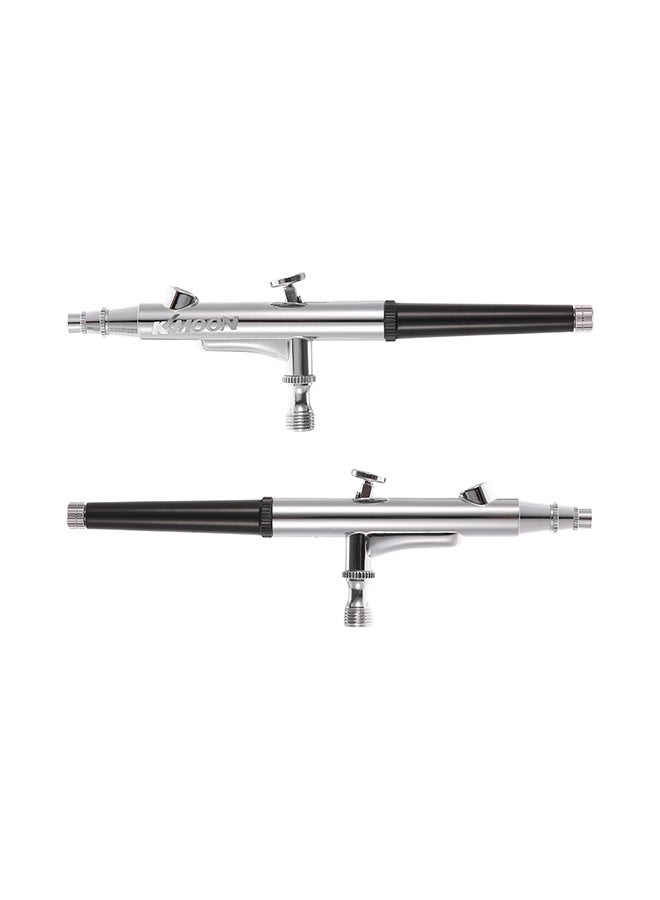 NIBEMINENT Professional Hot Sale Gravity Feed Double Action Paint Sprayer Silver 19x5x10centimeter - Image 2