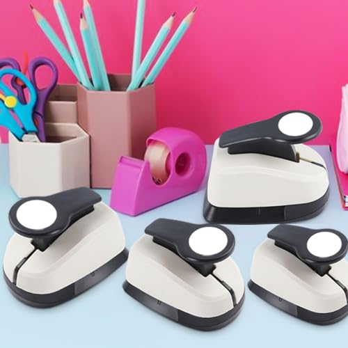 HKKYO 5 Circle Hole Punch, Circle Paper Punch, CirclePunches for Paper Crafts, Large Hole Puncher, Different Size of Scrapbooking Punches, Round Punch Shape for Scrapbook Card Making - Image 2