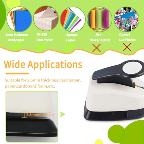 HKKYO 5 Circle Hole Punch, Circle Paper Punch, CirclePunches for Paper Crafts, Large Hole Puncher, Different Size of Scrapbooking Punches, Round Punch Shape for Scrapbook Card Making - Image 5