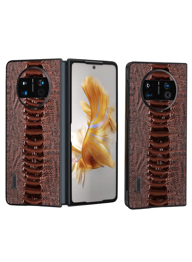 اس-توب جراب لهاتف Huawei Mate X3 من الجلد الطبيعي من سلسلة Weilai - Image 1