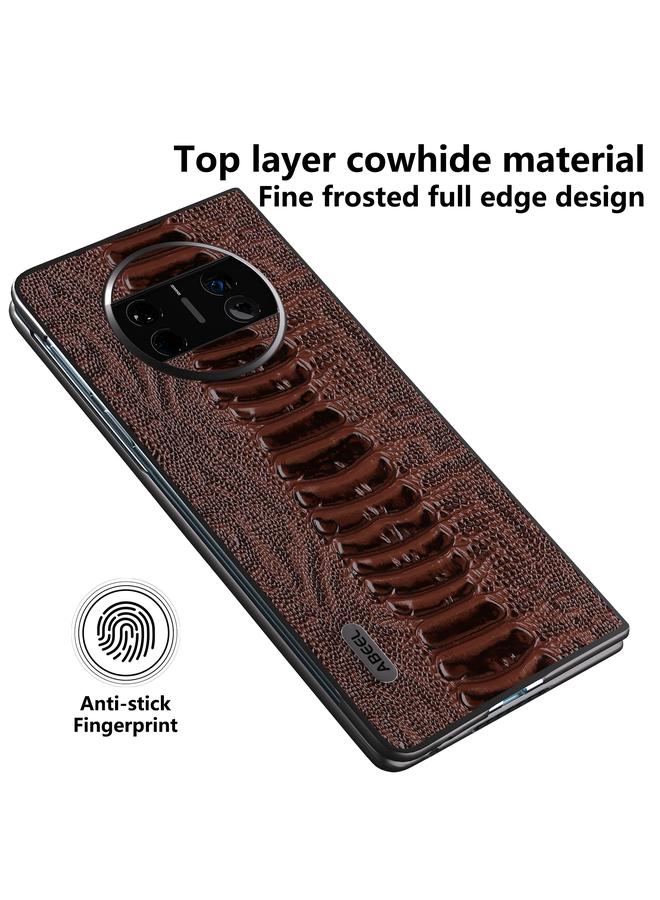 اس-توب جراب لهاتف Huawei Mate X3 من الجلد الطبيعي من سلسلة Weilai - Image 3