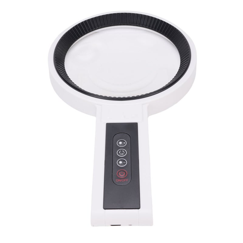 Lighted Magnifying Glass Rechargeable 34LED Warm and Cold Light Adjustable Brightness Handheld Illuminated Lighted Magnifier - Image 2