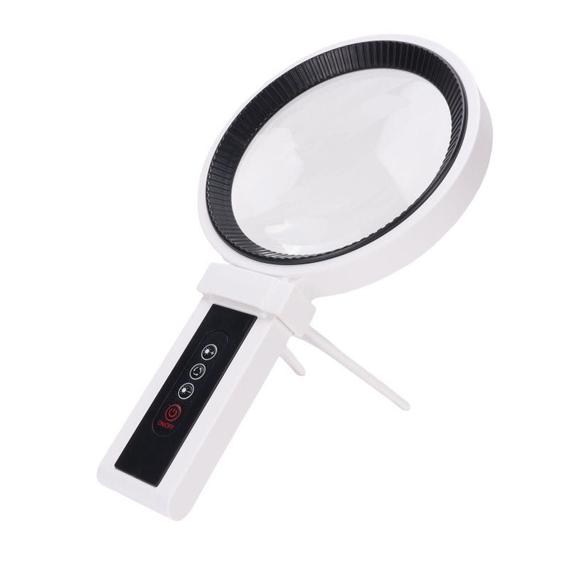 Lighted Magnifying Glass Rechargeable 34LED Warm and Cold Light Adjustable Brightness Handheld Illuminated Lighted Magnifier - Image 5