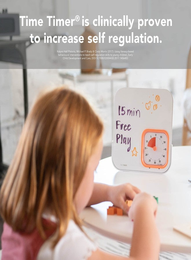 TIME TIMER MOD with Dry Erase Board — 60-Minute Visual Countdown Timer with Magnetic Whiteboard — for Notes, Chores, Classroom and Office Reminders, Visual Schedules, for Kids and Adults (Orange) - Image 4