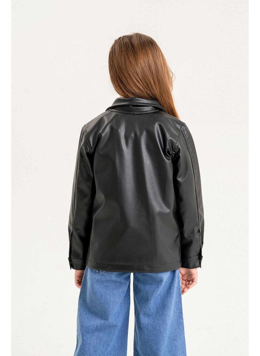 Zippered Lined Girls Leather Jacket - pzsku/Z075A9ACF4F116E8D31B3Z/45/_/1731183236/a0206774-e184-4ce3-a935-804ab2e40f3c