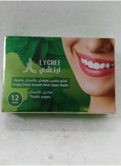 ليتشي مناديل لتنظيف الاسنان برائحة النعناع 12 مغلف  - Image 1
