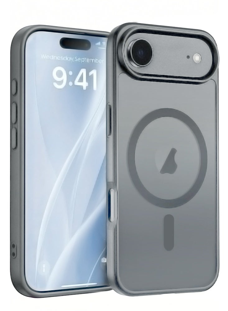 iPhone 17 Air Case with MagSafe, Black Matte Anti-Fingerprint Back, Precision Cutouts & Raised Camera Protection, Strong Magnet Compatible with MagSafe Accessories - Image 1